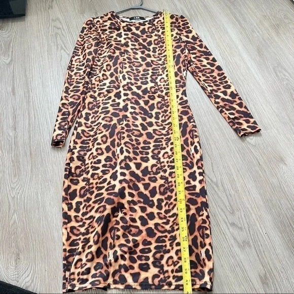 CBR ANINAL PRINT LEOPARD LONG  DRESS MAXI Y2K DRESS SIZE M - Picture 6 of 13